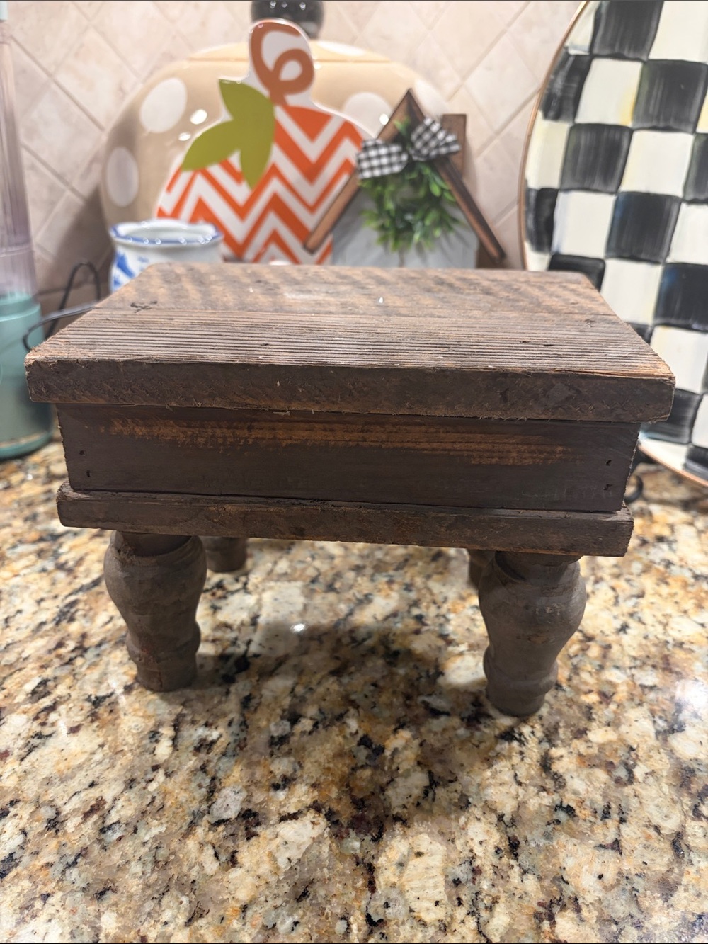 Rustic Wooden Mini Stand Sturdy Accent Piece